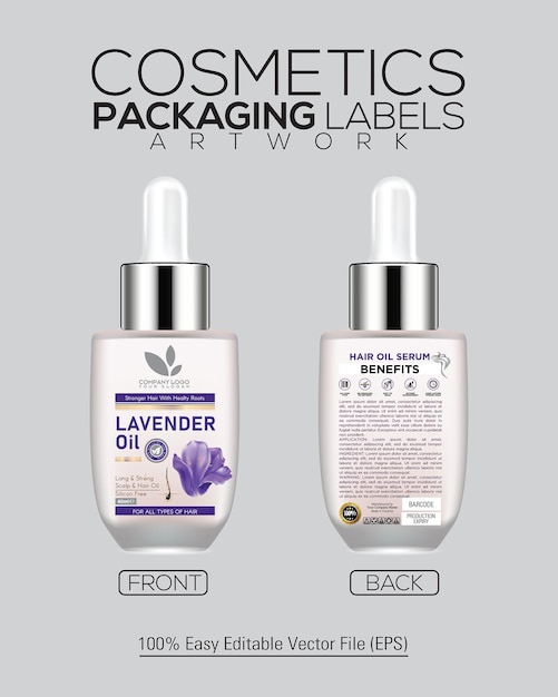 Embalagem de cosméticos Botelha de soro para o cabelo com múltiplas variantes para o produto em todo o mundo