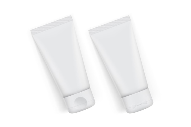 embalagem de tubo de creme isolada no branco