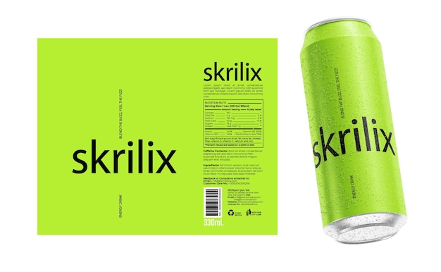 Embalagem premium de bebidas energéticas