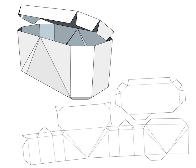 Embalagens para presentes, mercadorias e alimentos. ilustração em vetor de uma caixa de papelão. modelo de pacote. isolado branco varejo mock up.