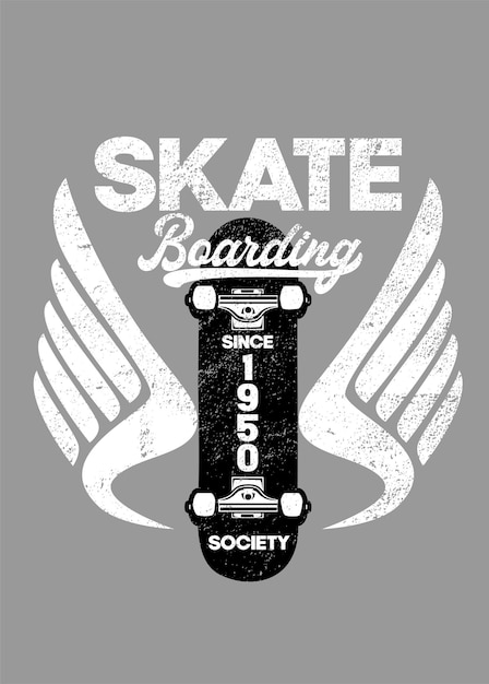 Vetor emblema da sociedade do skate