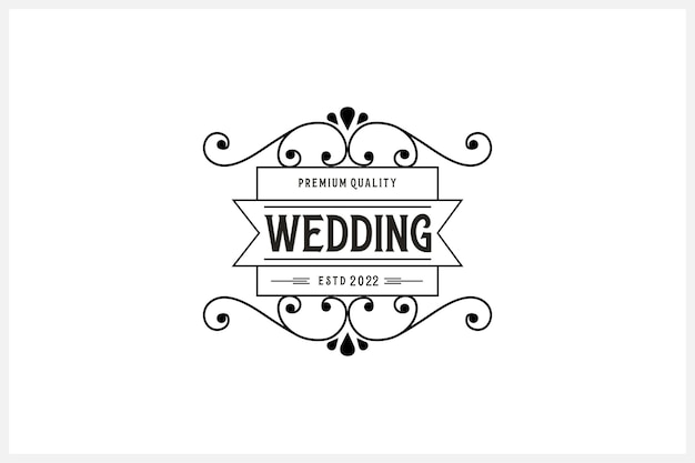 Emblema de casamento retrô vintage ocidental emblema rótulo masculino antigo tipografia lettering rusti