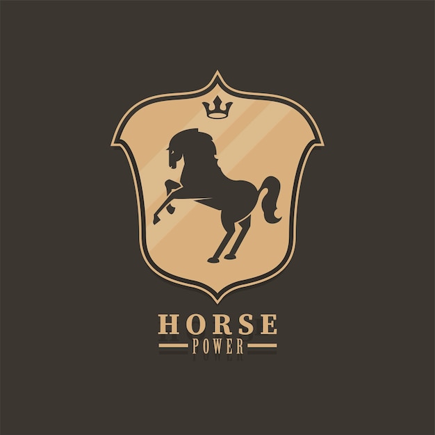 Vetor emblema de cavalo de luxo