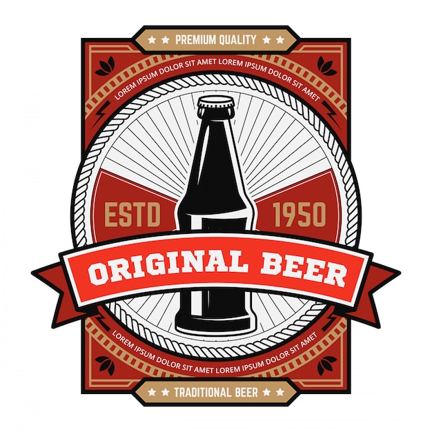 Emblema de cerveja do vintage