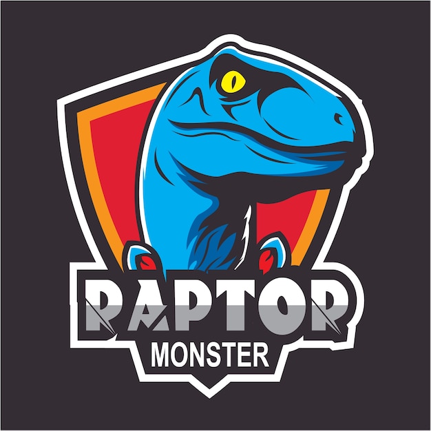 Vetor emblema de design de dinossauro