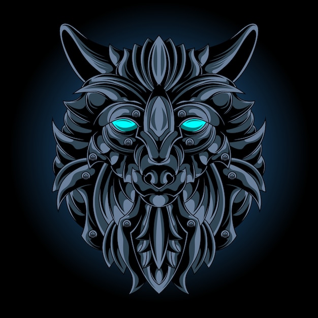 emblema de ferro lobo