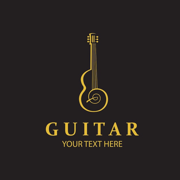 emblema de guitarra de ouro