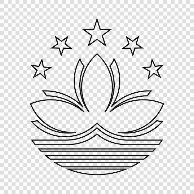 Emblema de linha fina de Macau