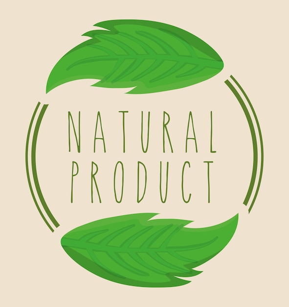 Vetor emblema de produto natural