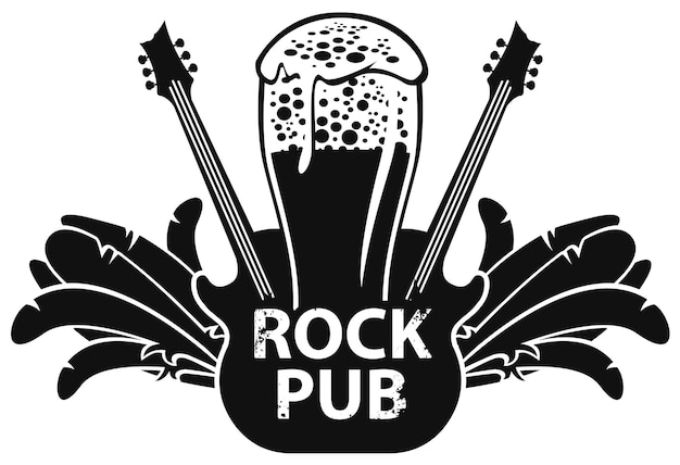 Vetor emblema de pub rock