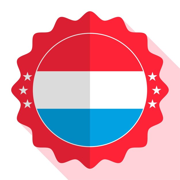 Vetor emblema de qualidade do luxemburgo botão de sinalização ilustração vetorial