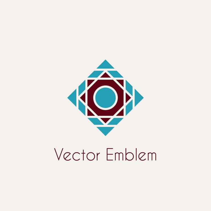 Vetor emblema de rombo de mosaico vetorial