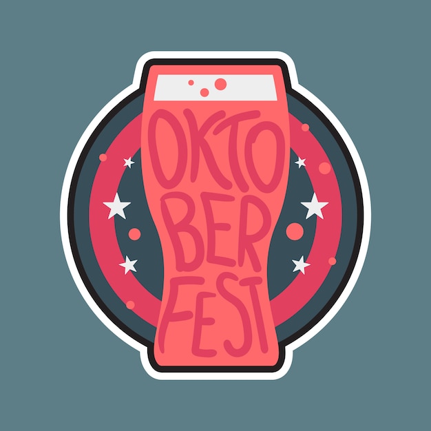 Emblema de rotulação de oktoberfest