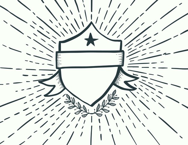 Emblema desenhado estilo ..