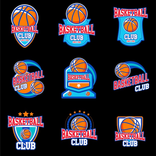 Emblema do logotipo do basquetebol