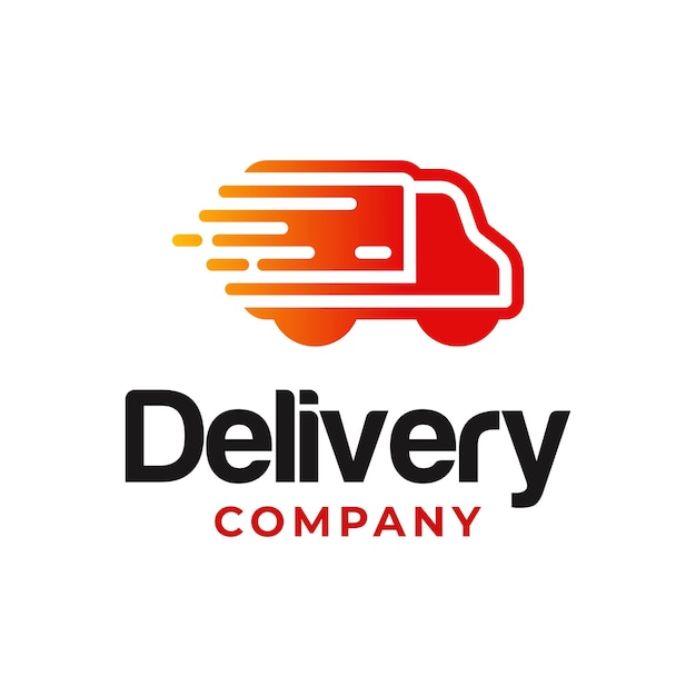 Emblema do logotipo do serviço de entrega de carro Vetor de ícone de pedido de remessa de carro