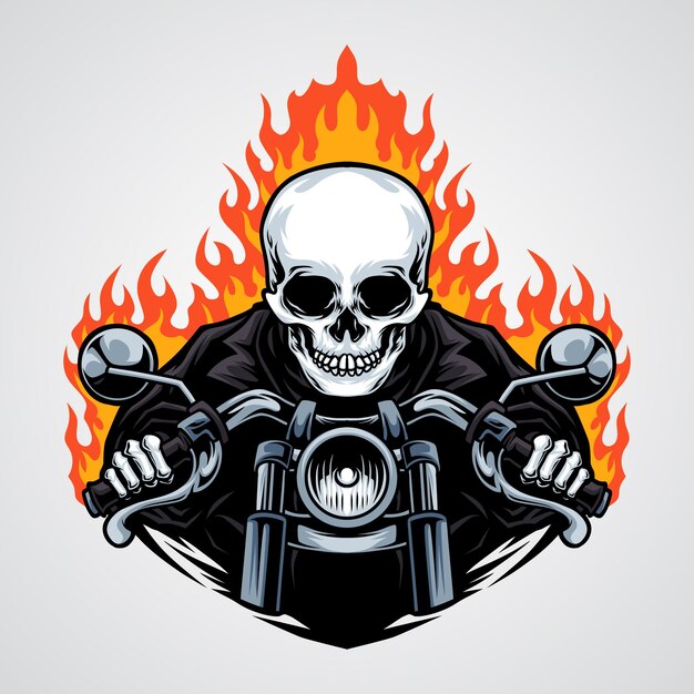 Demônio Com Uma Motosserra. Calaveras. Vector Plana E Linear Ilustração Do  Esqueleto. Banners, Anúncios, Folhetos, Modelos De Negócios. Isolado Em Um  Fundo Branco. Ilustraciones svg, vectoriales, clip art vectorizado libre de  derechos.