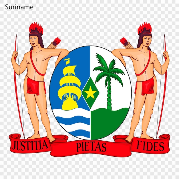 Vetor emblema do suriname