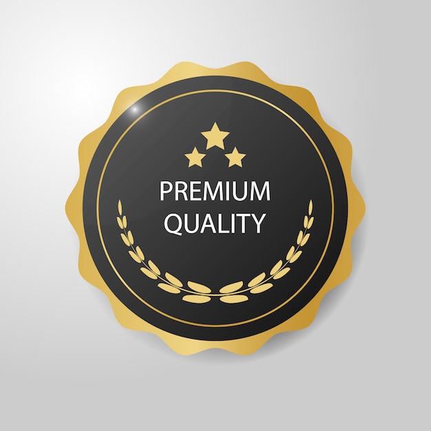 Emblema dourado para produtos premium