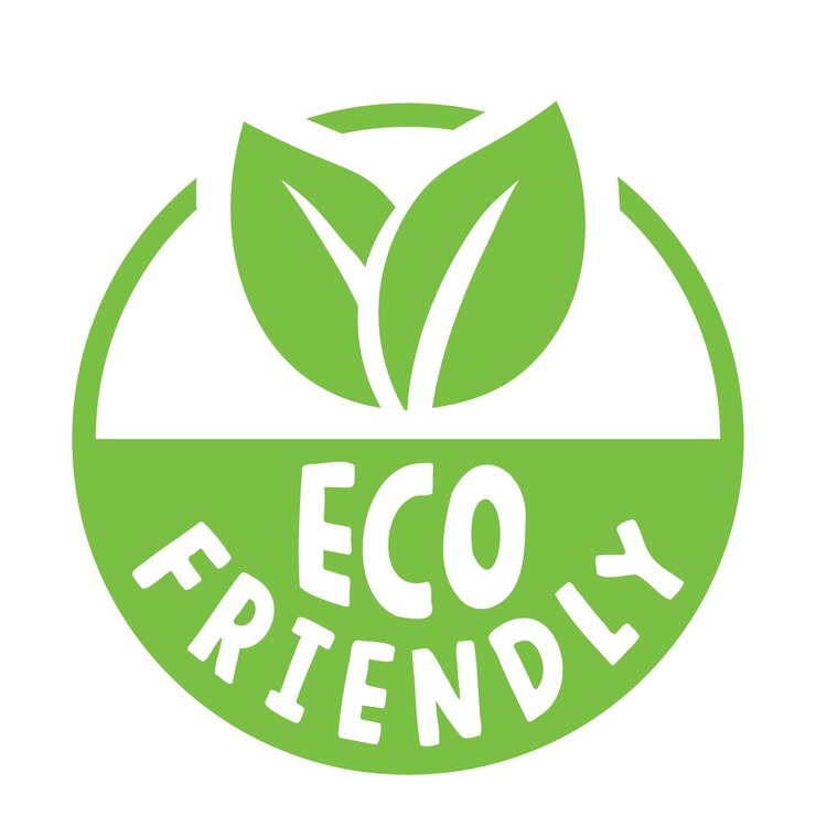 Vetor emblema ecológico em forma de círculo com ícone de cultivo de plantas