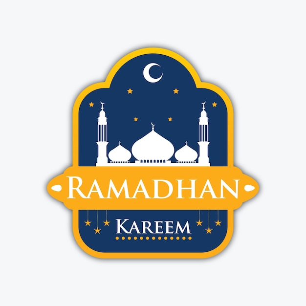 Emblema plano do ramadã