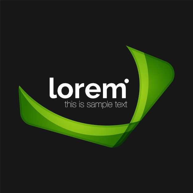 Emblema profissional limpo abstrato formas transparentes sobrepostas Ilustração moderna vetorial