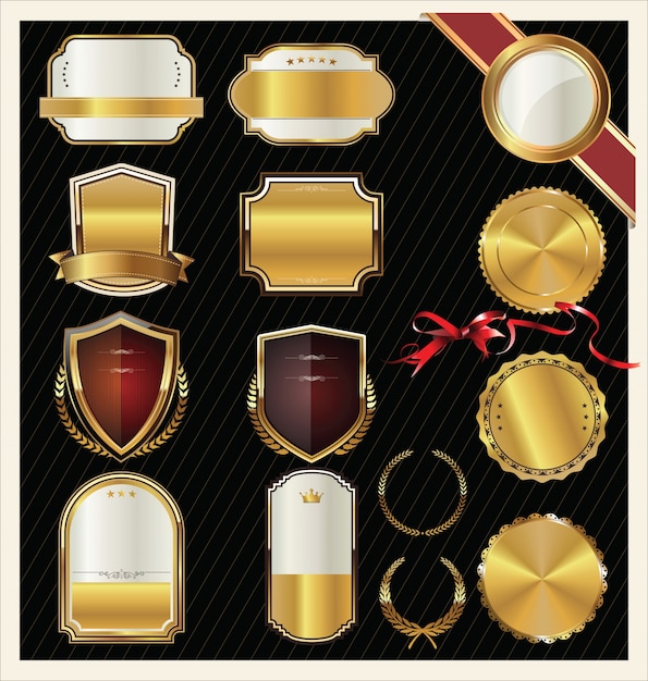 Emblema retrô de luxo