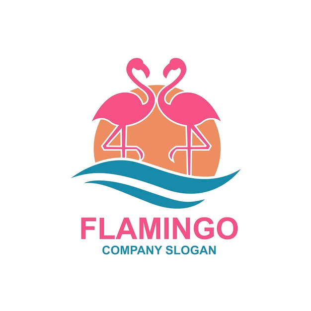 Emblema rosa flamingo