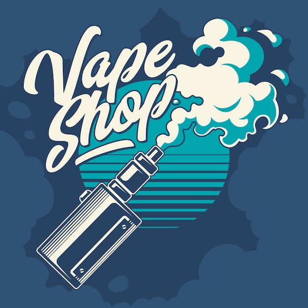 Emblema vetorial vape shop