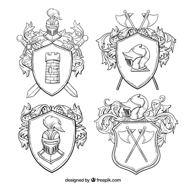 Emblemas clássicos de cavaleiros