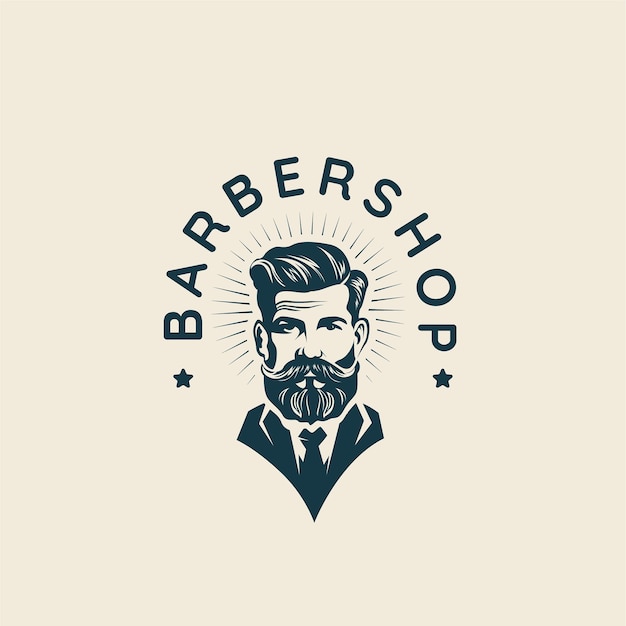 Vetor emblemas de barbearia vintage10