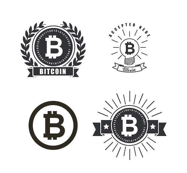 Emblemas de bitcoin