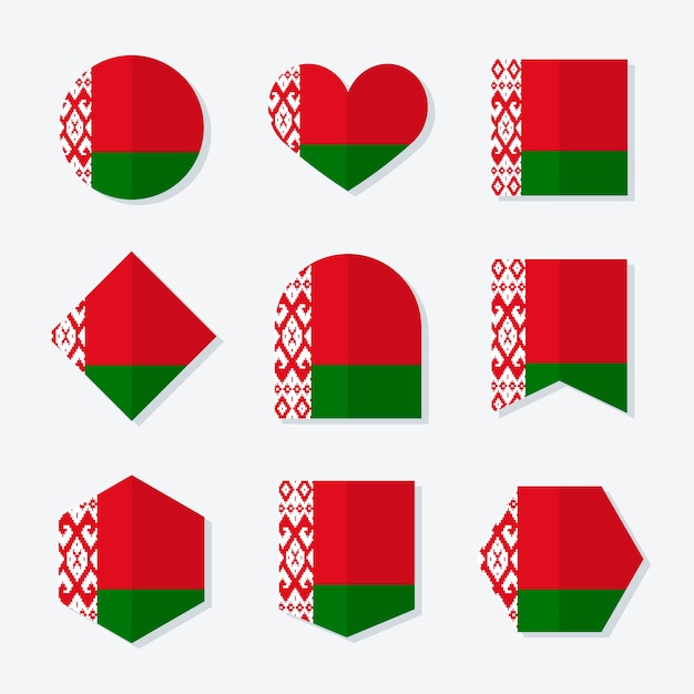Emblemas nacionais da Bielorrússia desenhados à mão