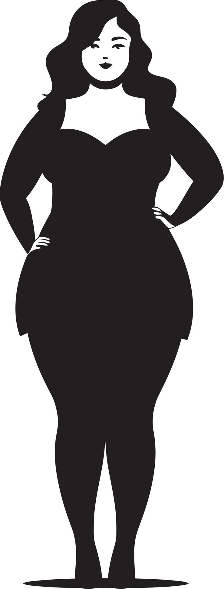 Vetor embrace sua essência motivação para mulheres plus size para honrar seu verdadeiro eu