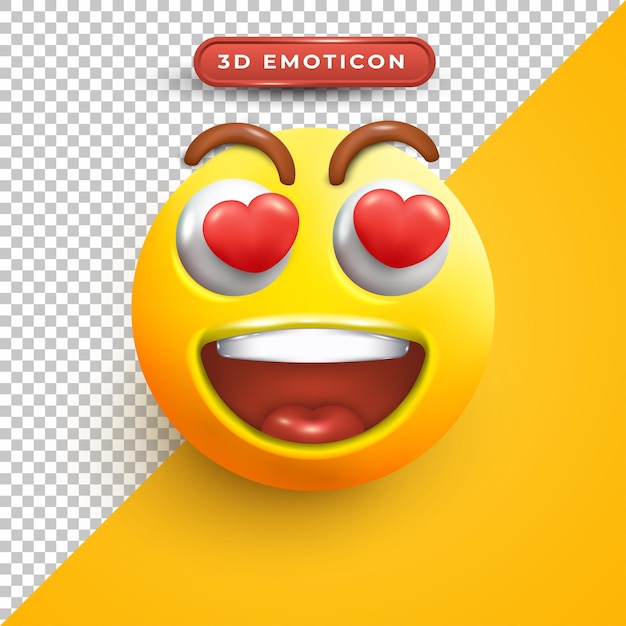 Vetor emoji 3d com cara feliz