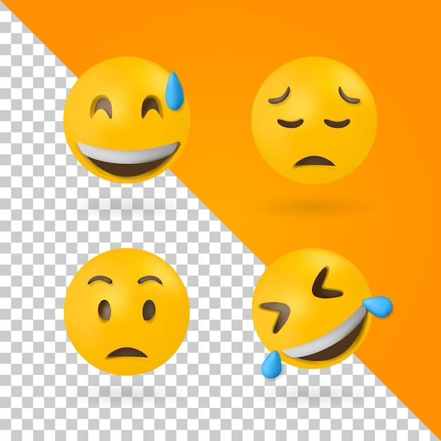 Emoji 3d isolado