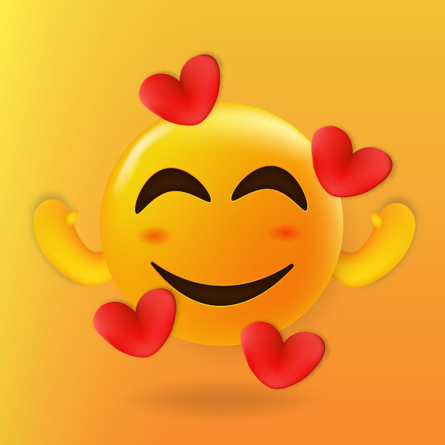 emoji amoroso bonito um coração vermelho