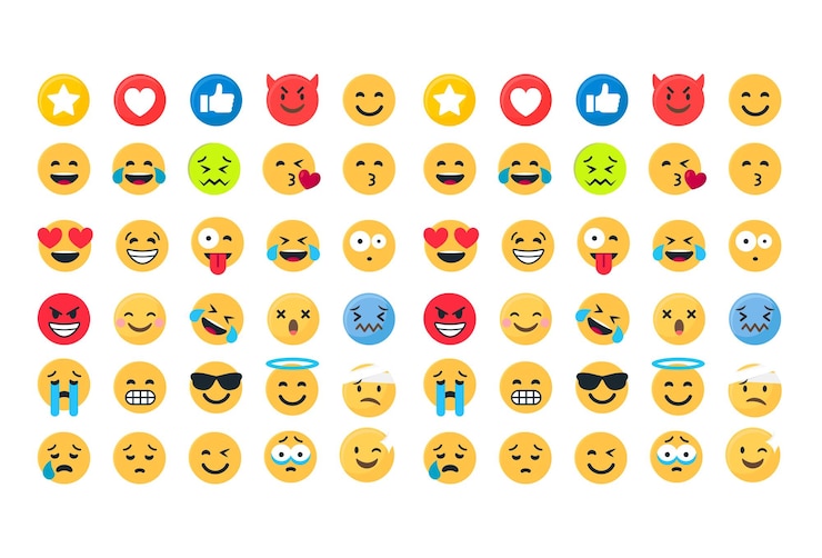 Vetor emoji de bate-papo vetorial grátis para mídias sociais