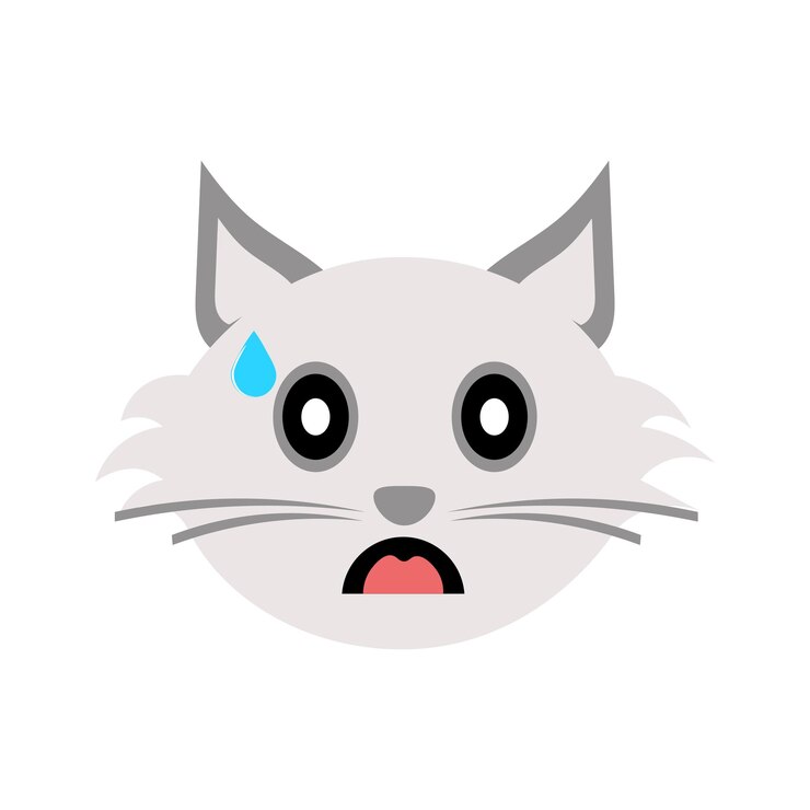 Vetor emoji de gato