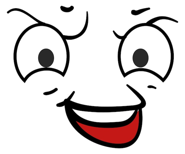 Emoji de sorriso maligno expressão de rosto malvado em quadrinhos