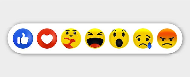 Vetor emoji emotion - coleção de emoji reactions para redes sociais, emoções ao abraçar com cuidado