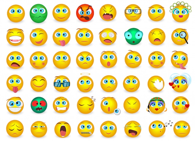 Emoji enfrentar emoções set