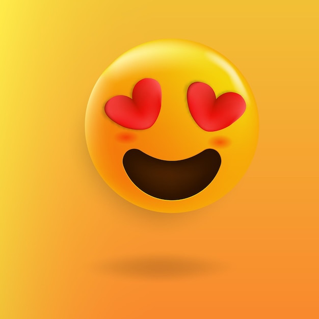emoji fofo, olhos amorosos, coração