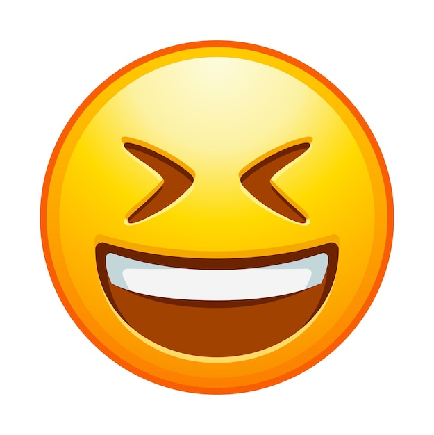 Vetor emoji radiante com olhos sorridentes emoticon sorridente com sorriso radiante