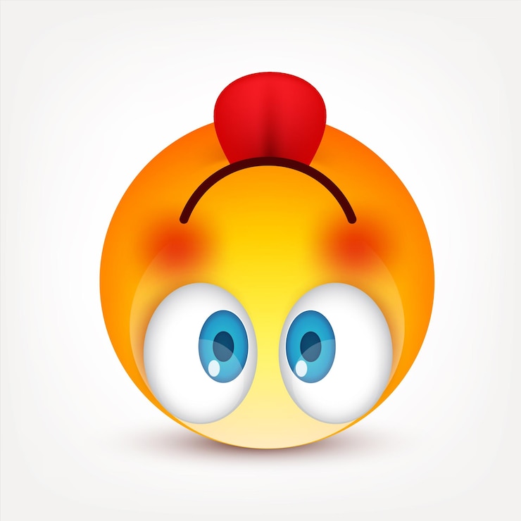 Vetor emoji rosto amarelo com emoções emoji realista triste ou feliz irritado emoticon humor personagem de desenho animado