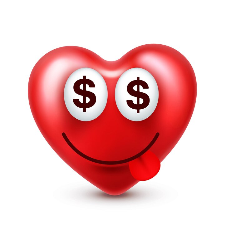 Vetor emoji sorridente de coração vetor para o dia de são valentim cara vermelha engraçada com expressões e emoções de amor