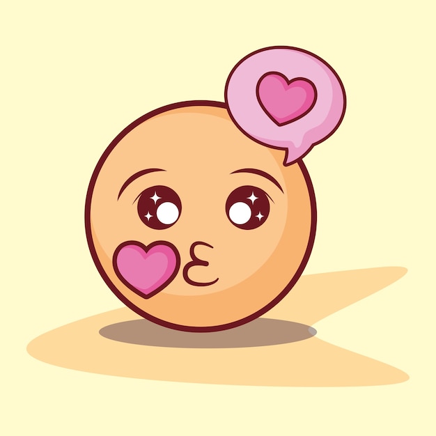 Emoticon beijo amor bolha namoro on-line