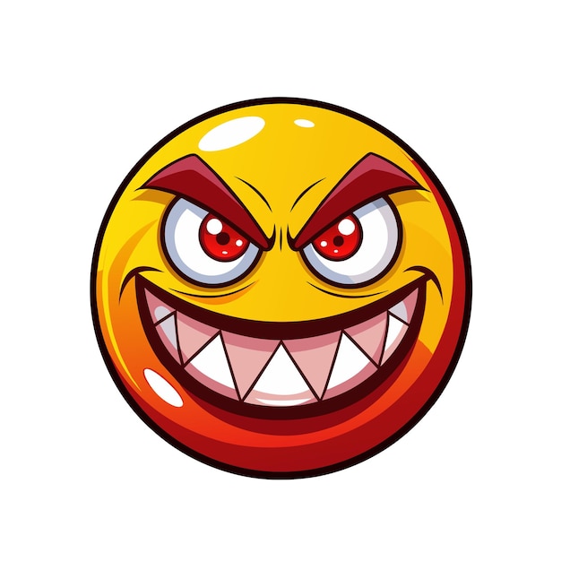 Emoticon com um grande sorriso dentado