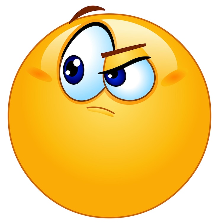 Vetor emoticon de emoji duvidoso