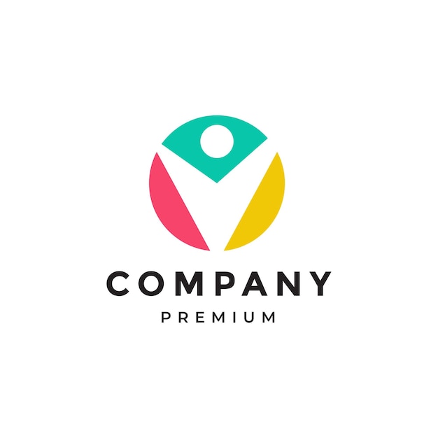 Empresa corporativa de logotipo colorido da comunidade de cuidados humanos